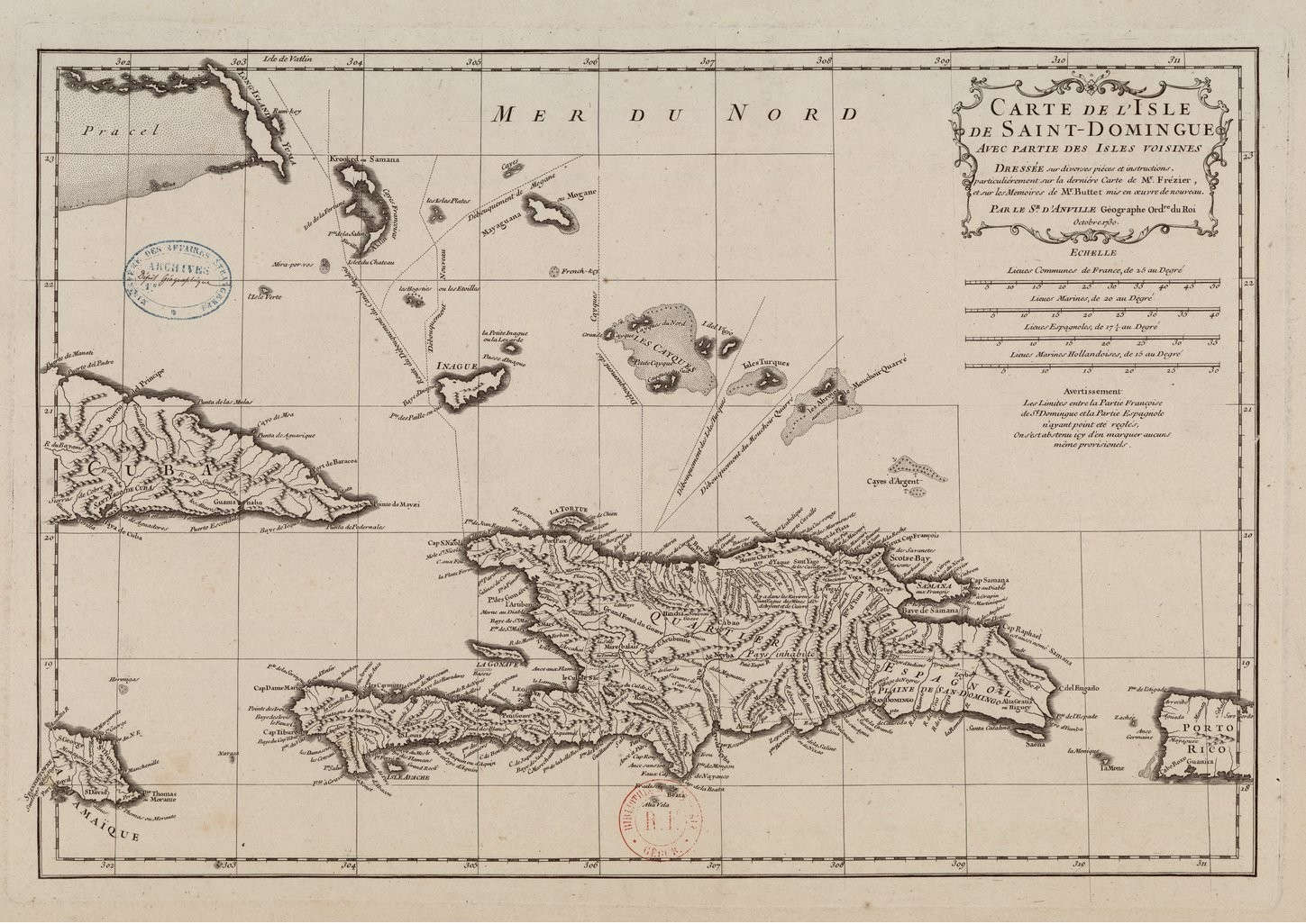 Saint-Domingue (carte gravée)