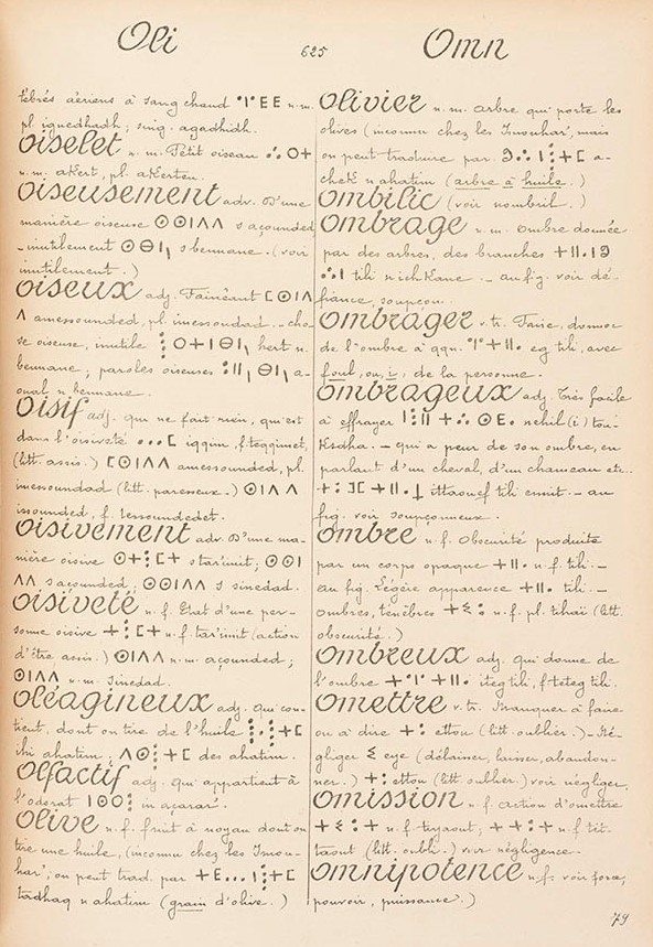 Dictionnaire pratique tamâheq-français de Cid Kaoui (page 625)