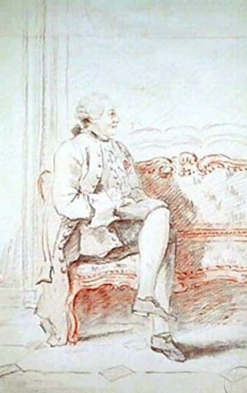 Casimir Pignatelli, comte d'Egmont par Carmontelle (mine de plomb et sanguine)