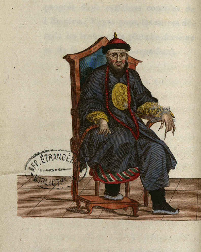 L’empereur Kien-Long (gravure aquarellée)