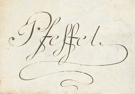 Ex-libris manuscrit de Pfeffel