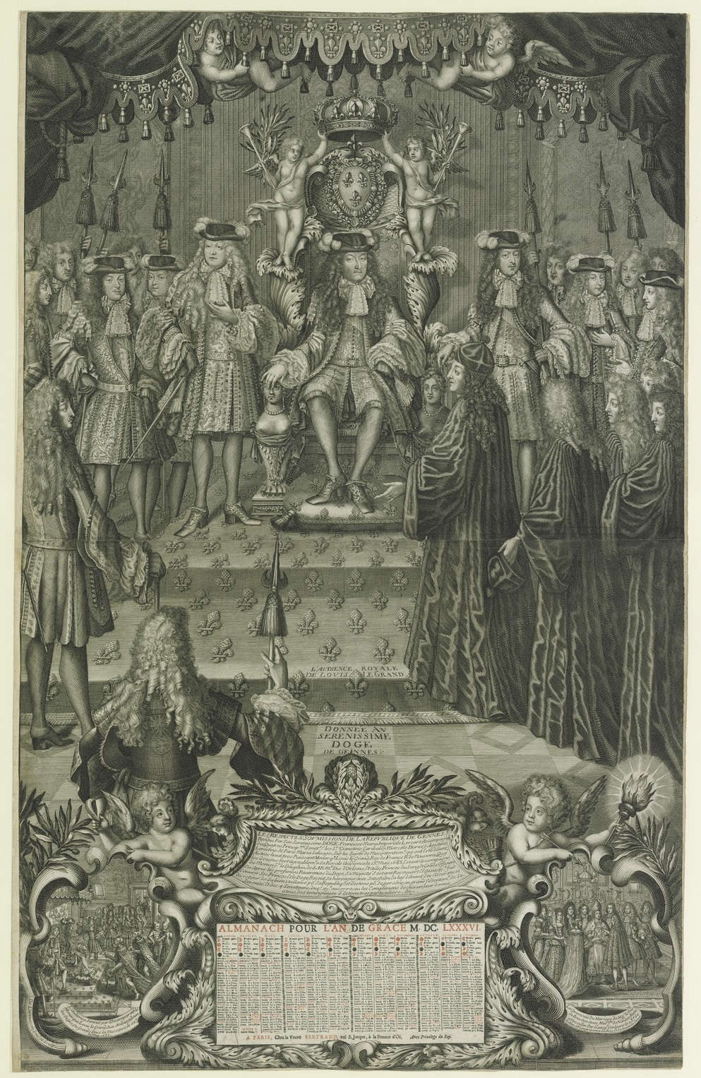 Audience royale de Louis XIV donnée au doge de Gênes