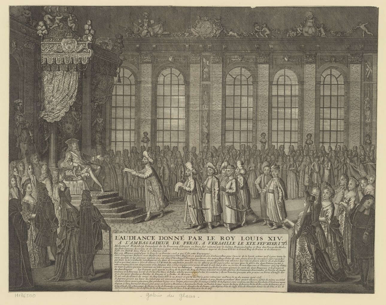 Audience donnée par Louis XIV à l'ambassadeur de Perse