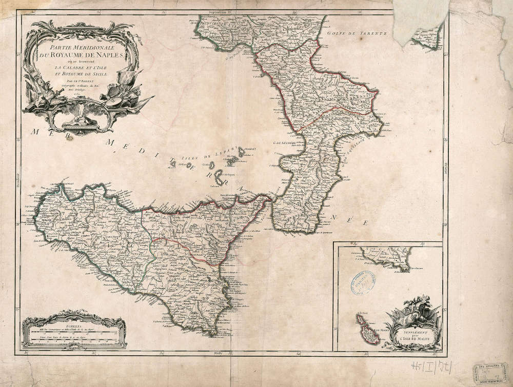 Royaume de Naples (carte gravée)