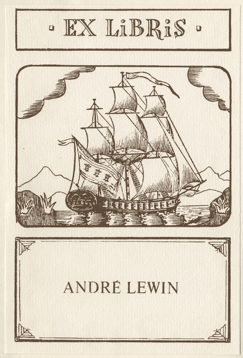 Ex-libris imprimé d'André Lewin